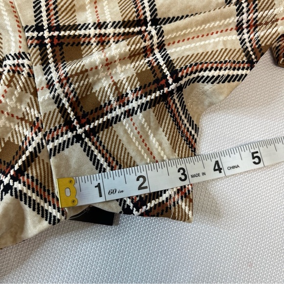 Women’s 3X Tacera Plaid At The Knee Dress NWT Brown White Orange - Picture 10 of 12
